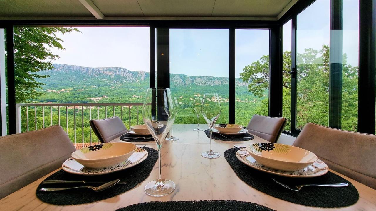 Amazing Sea-Mountain Valley View House With 3 Terraces And Huge Chill Gardens, 5Min From The Sea! Bribir  Exterior photo